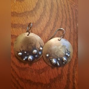 Handmade OOAK Sterling & Brass Earrings